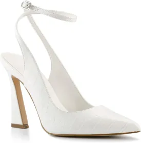 Womens Closed Toe Ankle Strap Heels Pointed Toe Pumps Shoes Slingback High Heel Wedding Dress Shoes