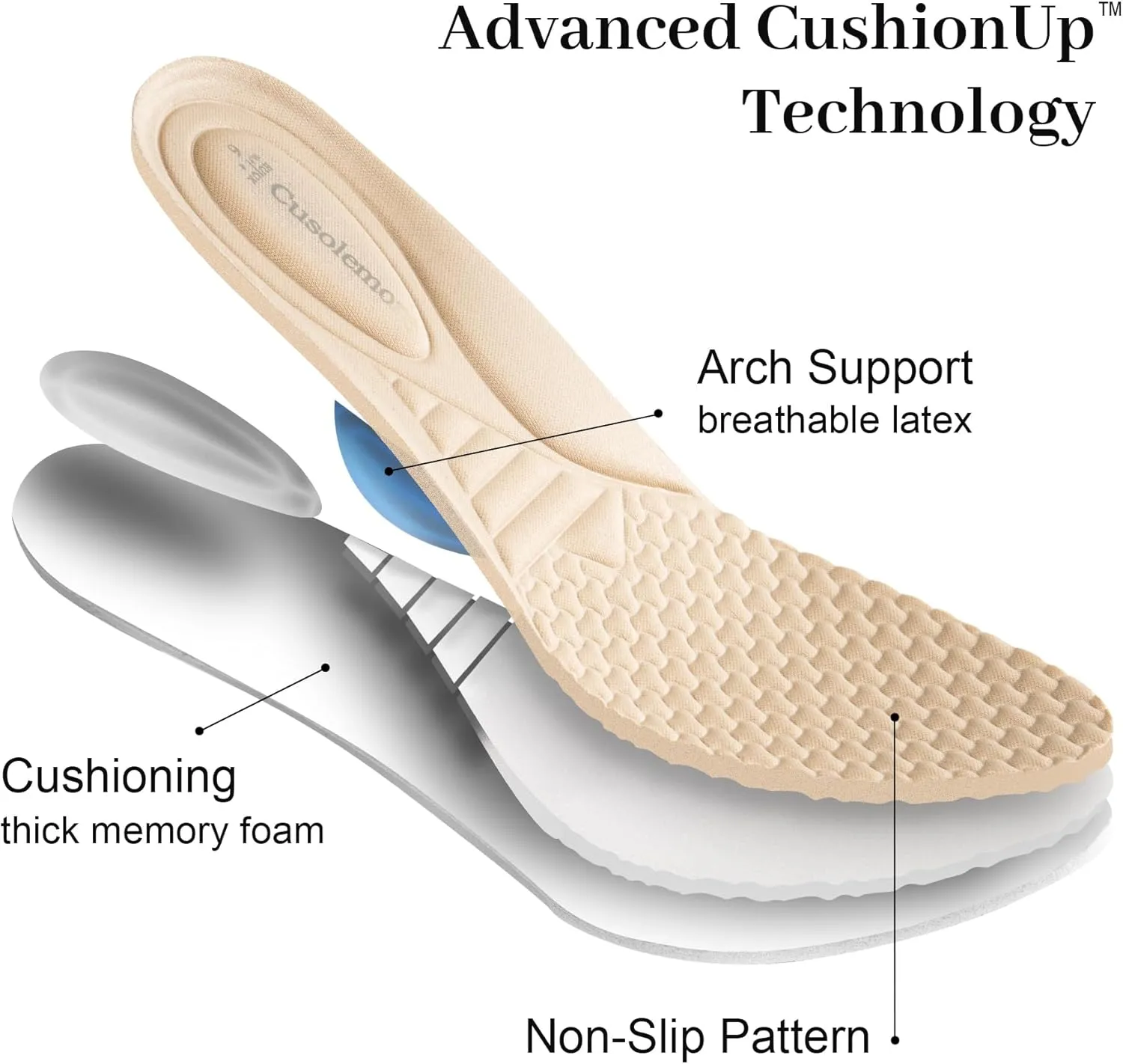 Women's Pumps with Arch Support, Chunky Closed Round Toe Block Heels for Women, Comfortable Low Heel Work Dress Shoes