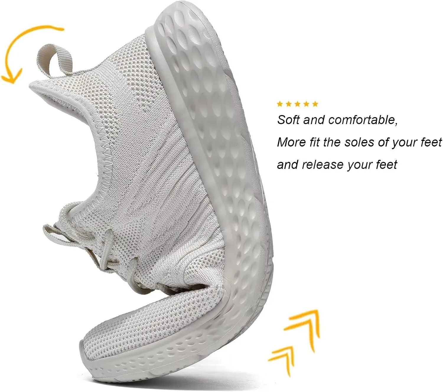 Women's Slip On Running Shoes Non Slip Walking Shoes Lightweight Gym Workout Shoes Breathable Fashion Sport Shoes