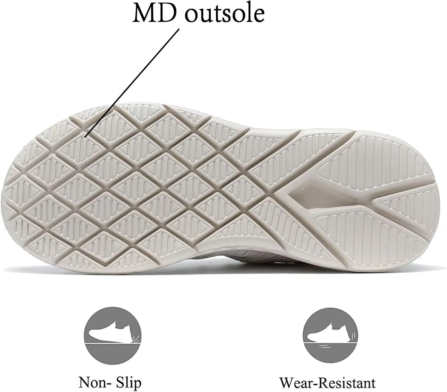 Women's Slip On Running Shoes Non Slip Walking Shoes Lightweight Gym Workout Shoes Breathable Fashion Sport Shoes