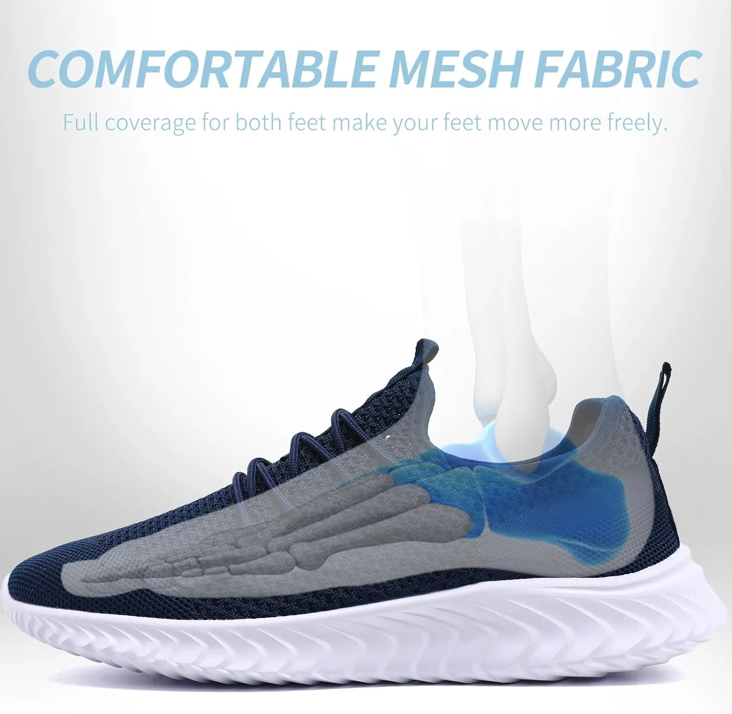 Women's Tennis Running Shoes Lightweight Slip On Walking Shoes Breathable Athletic Sport Gym Workout Jogging Fitness Sneaker