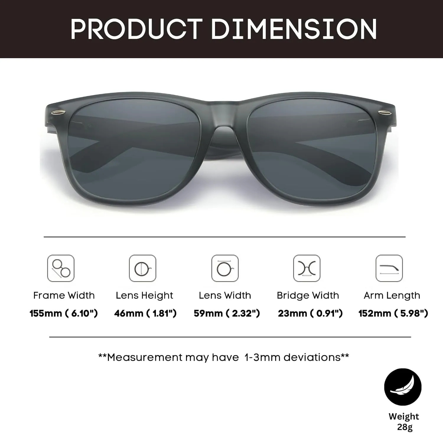 XXL Size Extra Large Polarized Sunglasses 155MM for Big Wide Heads Men TR90 Ultralight UV400 Protection Glasses